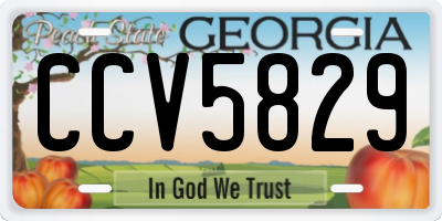 GA license plate CCV5829