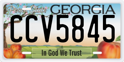 GA license plate CCV5845