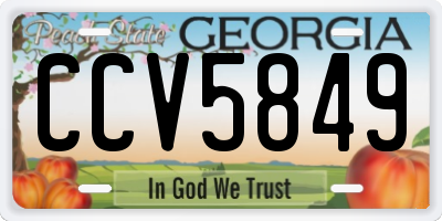 GA license plate CCV5849