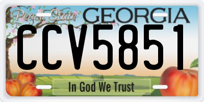 GA license plate CCV5851