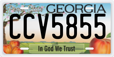 GA license plate CCV5855