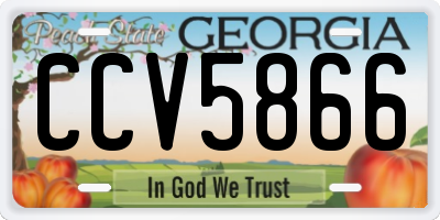 GA license plate CCV5866