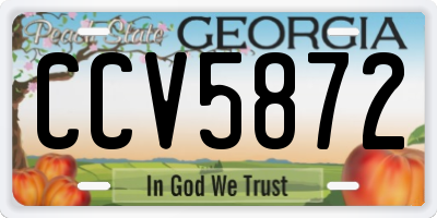 GA license plate CCV5872