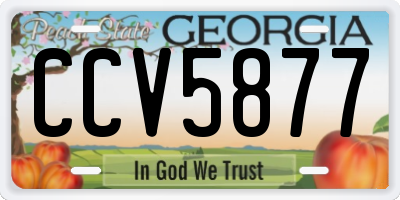 GA license plate CCV5877