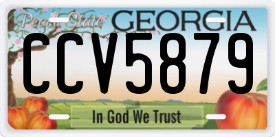 GA license plate CCV5879