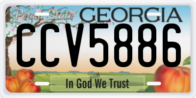 GA license plate CCV5886
