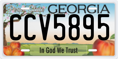 GA license plate CCV5895