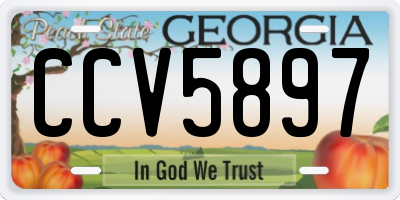 GA license plate CCV5897