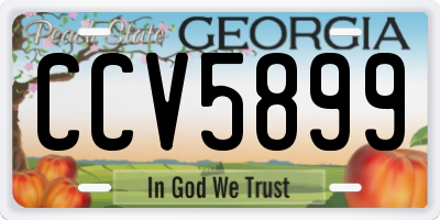 GA license plate CCV5899