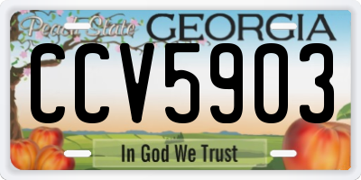GA license plate CCV5903