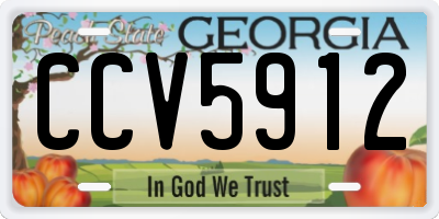 GA license plate CCV5912