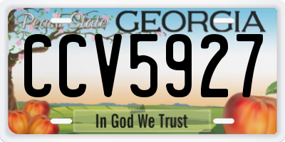 GA license plate CCV5927