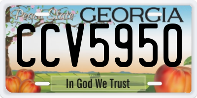 GA license plate CCV5950