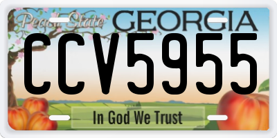 GA license plate CCV5955
