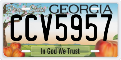 GA license plate CCV5957