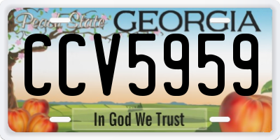 GA license plate CCV5959