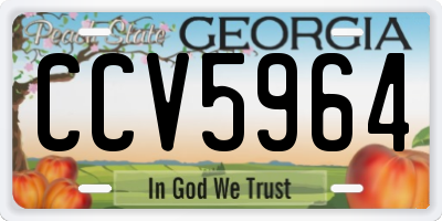 GA license plate CCV5964