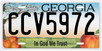 GA license plate CCV5972