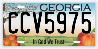 GA license plate CCV5975