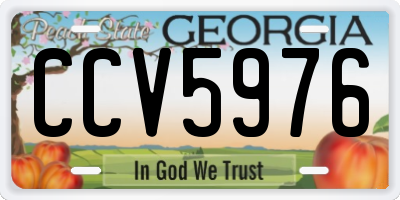 GA license plate CCV5976