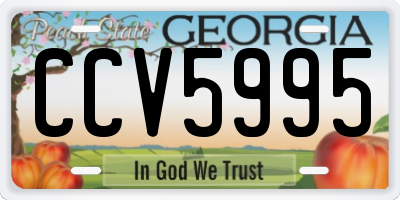 GA license plate CCV5995