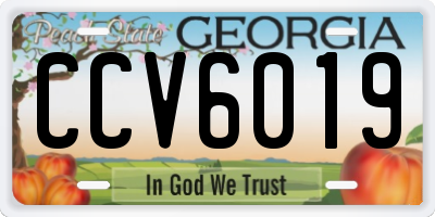 GA license plate CCV6019