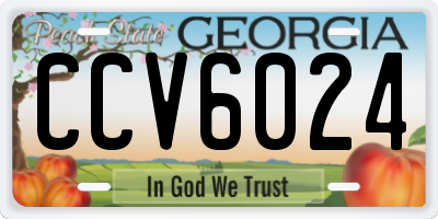 GA license plate CCV6024