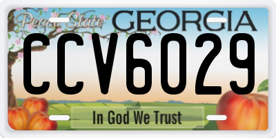 GA license plate CCV6029