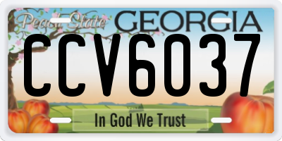 GA license plate CCV6037