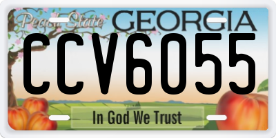 GA license plate CCV6055