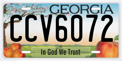GA license plate CCV6072