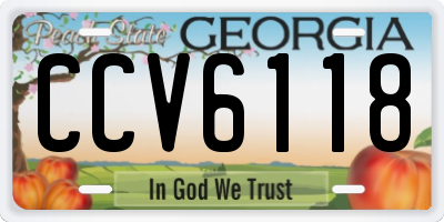 GA license plate CCV6118