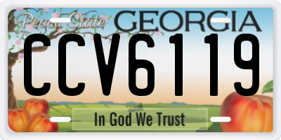 GA license plate CCV6119
