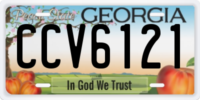 GA license plate CCV6121