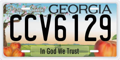 GA license plate CCV6129