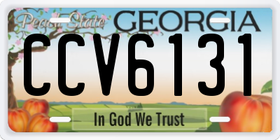 GA license plate CCV6131
