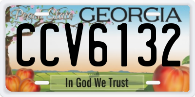 GA license plate CCV6132