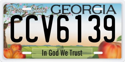 GA license plate CCV6139