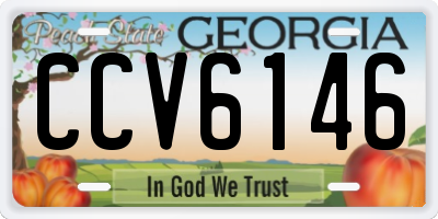 GA license plate CCV6146