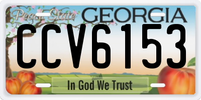 GA license plate CCV6153