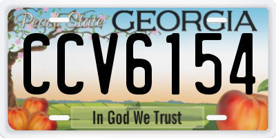 GA license plate CCV6154
