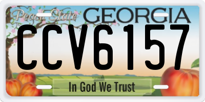 GA license plate CCV6157