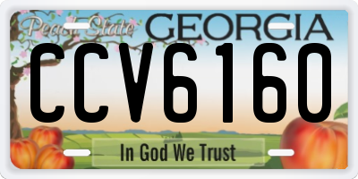 GA license plate CCV6160