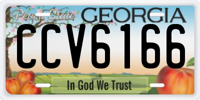 GA license plate CCV6166