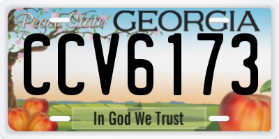 GA license plate CCV6173
