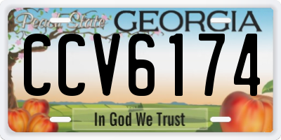 GA license plate CCV6174