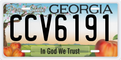 GA license plate CCV6191