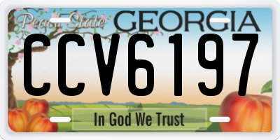 GA license plate CCV6197