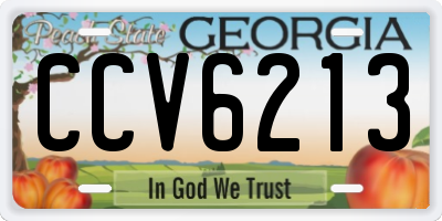 GA license plate CCV6213