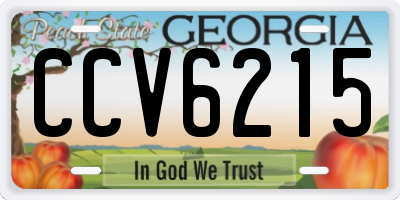 GA license plate CCV6215